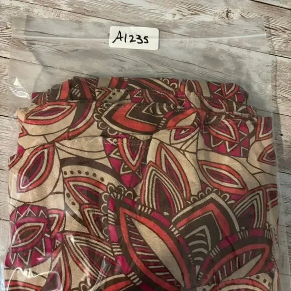 VTG Linen Skirt 18W Boho Lagenlook Tribal Floral Artsy Natural Pockets Lined - Picture 10 of 10